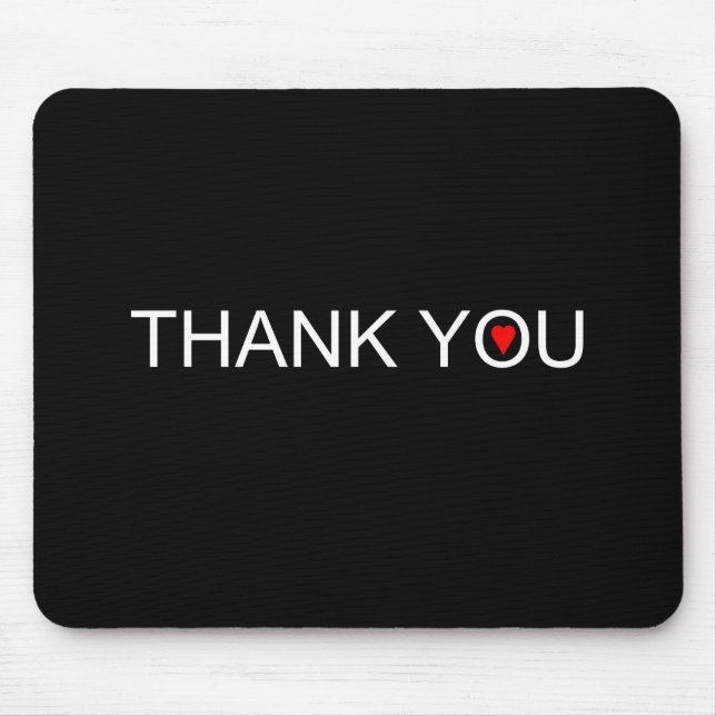 Vielen Dank an ein rotes Herz Mousepad (Vorne)