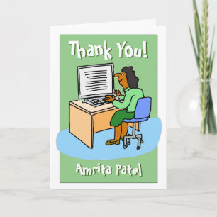 Vielen Dank an eine asiatische Büroleiterin Karte