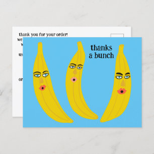 VIELEN DANK AN EINE BUNCH Funny Bananas ORGANE DAN Postkarte