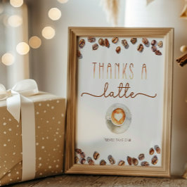 Vielen Dank an eine Latte Fevor Sign Coffee Theme 