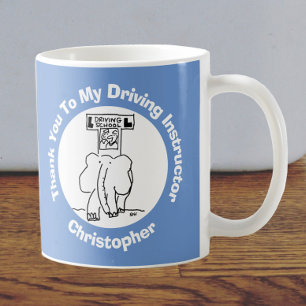 Vielen Dank an einen Autofahrer-Cartoon Kaffeetasse