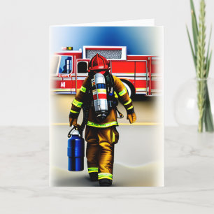 Vielen Dank an einen Firefighter Custom Message Karte