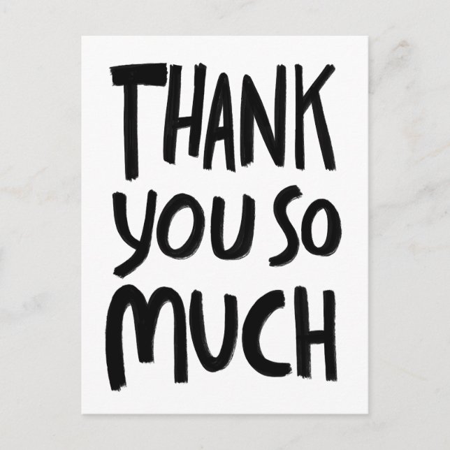 VIELEN DANK AN IHNEN, B&W CUSTOM. POSTKARTE (Vorderseite)