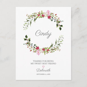 Vielen Dank an Ihre besten Freunde Blumenreath in  Postkarte