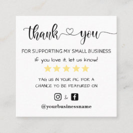 Vielen Dank an kleine Unternehmen Facebook instagr Telefonnummerkarte