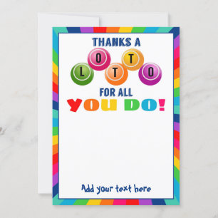 Vielen Dank an Lotto für alle, die Sie freiwillig  Einladung