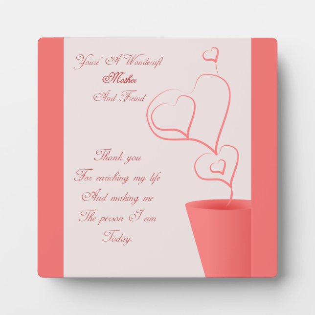 Vielen Dank an Mama Plaque Fotoplatte (Vorderseite)