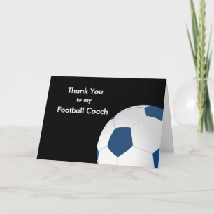 Vielen Dank an meinen Fußball- und Fußball-Trainer Dankeskarte