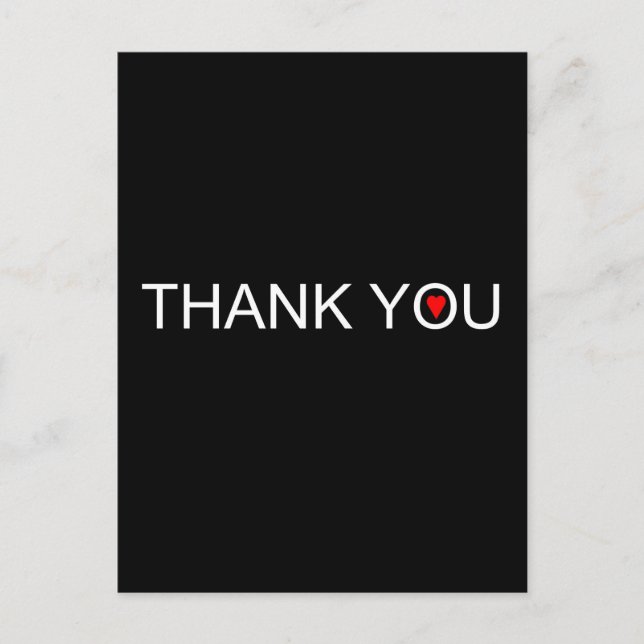 Vielen Dank an Red Heart Postkarte (Vorderseite)