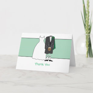 Vielen Dank an Scottish Wedding Bride & Groom Dankeskarte