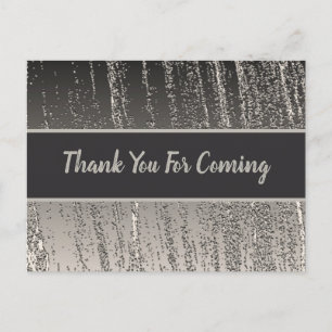 Vielen Dank an Silver Metallic Stripe Shower Guest Postkarte