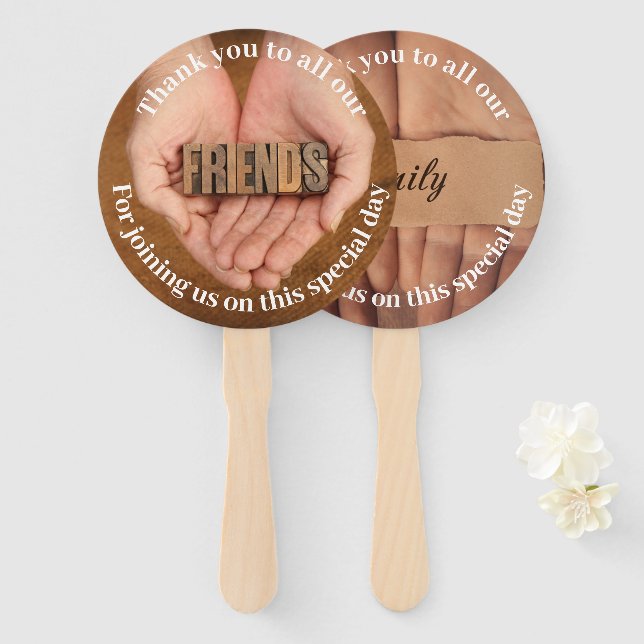 Vielen Dank an unsere Freunde und Familie Fächer (Vorne und Hinten)