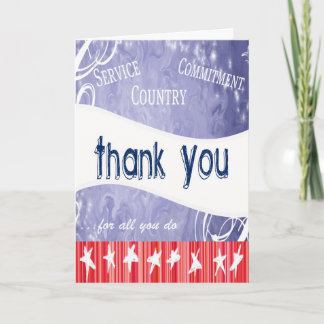 Vielen Dank an unsere Truppen Dankeskarte