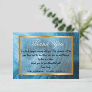 Vielen Dank an unseren Kollegen & Light Blue Marmo Mitteilungskarte