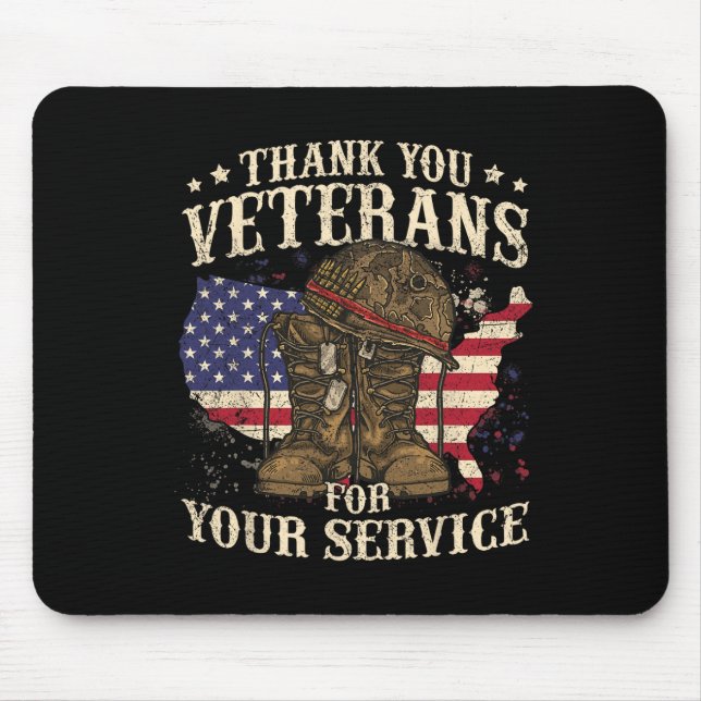 Vielen Dank an Veteranen für Ihren Service Veteran Mousepad (Vorne)