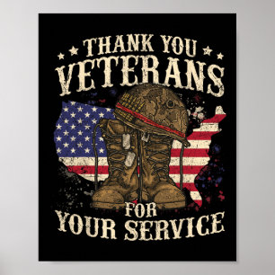 Vielen Dank an Veteranen für Ihren Service Veteran Poster