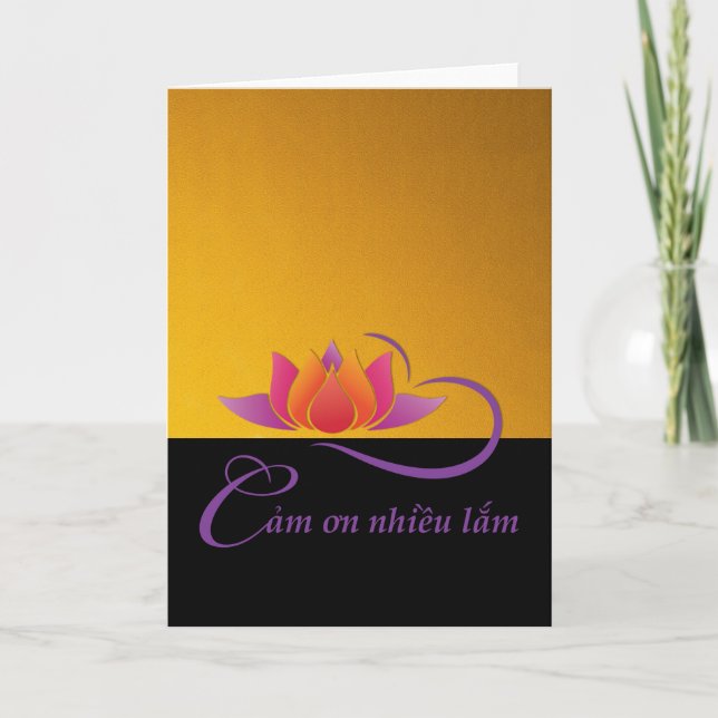 Vielen Dank an Vietnamesisch Cam on nhieu lam Dankeskarte (Vorderseite)