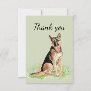 Vielen Dank an Watercolor German Shepherd Dog Pet Dankeskarte