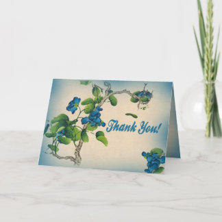 Vielen Dank, antike chinesische Blume Karte