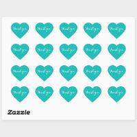 Vielen Dank Aquamarin Blue Stickers | Universell V