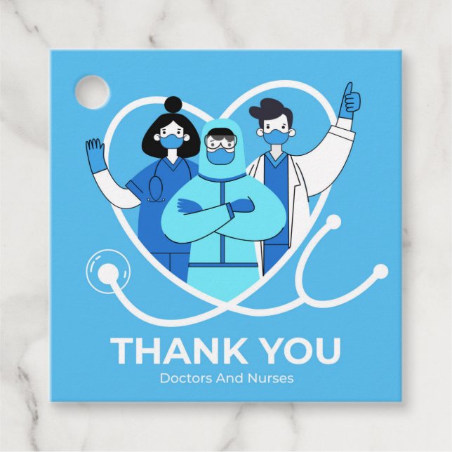 Vielen Dank Ärzte/Krankenpfleger Bewertung Classic Geschenkanhänger (Vorderseite)