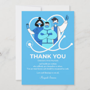 Vielen Dank, Ärzte und Krankenschwestern Dankeskarte