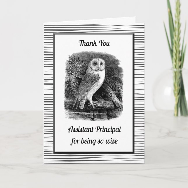 Vielen Dank, Assistent Principal, dass Sie so klug Dankeskarte (Vorderseite)