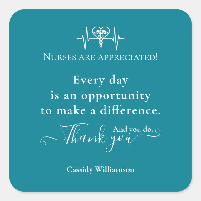 Vielen Dank Aufkleber Patient zu Krankenpflege Per (Vorderseite)