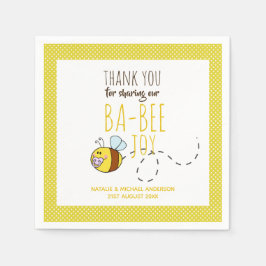 Vielen Dank BA-BEE Baby Shower Yellow Punkt Serviette