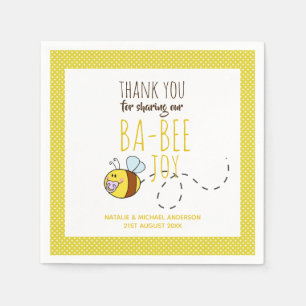 Vielen Dank BA-BEE Baby Shower Yellow Punkt Serviette