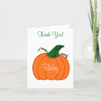 Vielen Dank, Baby Shower Orange Pumpkin