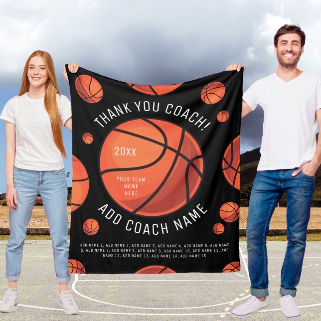 Vielen Dank Basketball Coach Team Player Namen hin Fleecedecke (Von Creator hochgeladen)