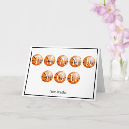 Vielen Dank Basketball Custom Personalisiert Karte