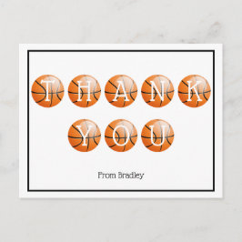 Vielen Dank Basketball Custom Personalisiert Postkarte