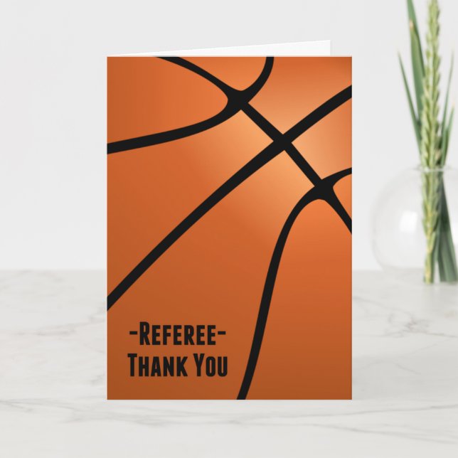 Vielen Dank Basketball Referent für Professionalit Dankeskarte (Vorderseite)
