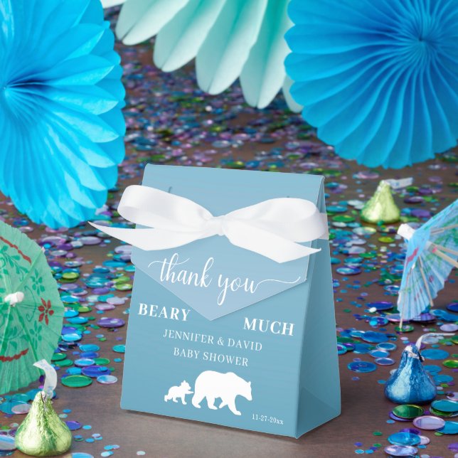 Vielen Dank Beary Much Blue Baby Dusche Geschenkschachtel (Party)
