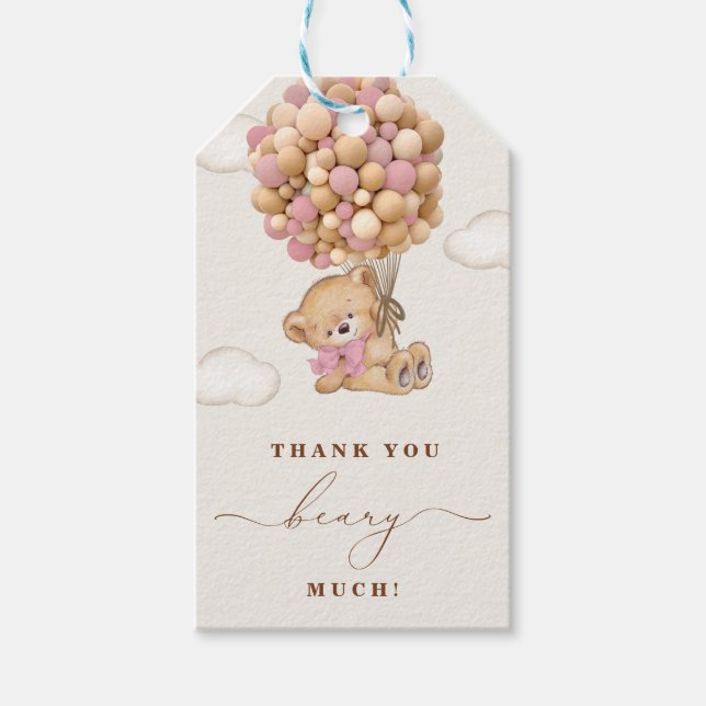 Vielen Dank Beary Much Geschenkanhänger (Vorderseite)