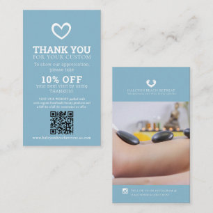 Vielen Dank Beauty Health Foto Promo Wiederholen C Visitenkarte