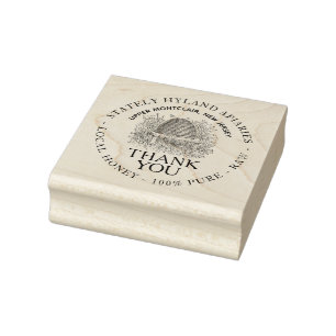 Vielen Dank Beekeeper Vintag Skep Wood Art Briefma Gummistempel