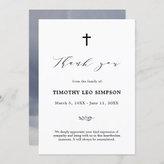 Vielen Dank Beerdigung Bewölkung Beileid Trauerkar Einladung