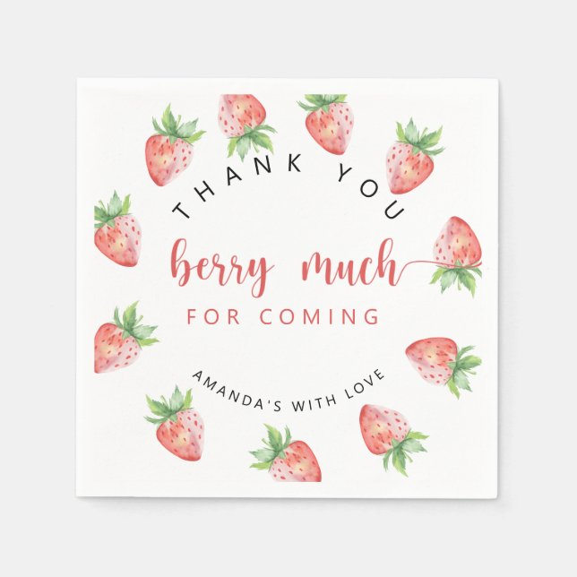 Vielen Dank, Beere Serviette (Vorderseite)