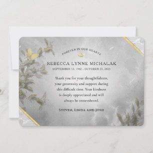 Vielen Dank Beileid Watercolor Memorial Card Dankeskarte