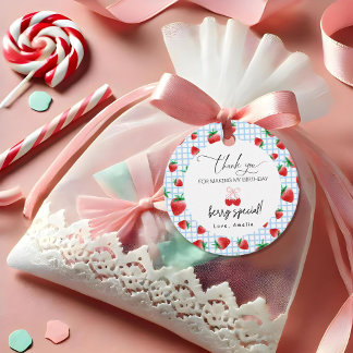 Vielen Dank Berry Birthday Favor Tags Geschenkanhänger