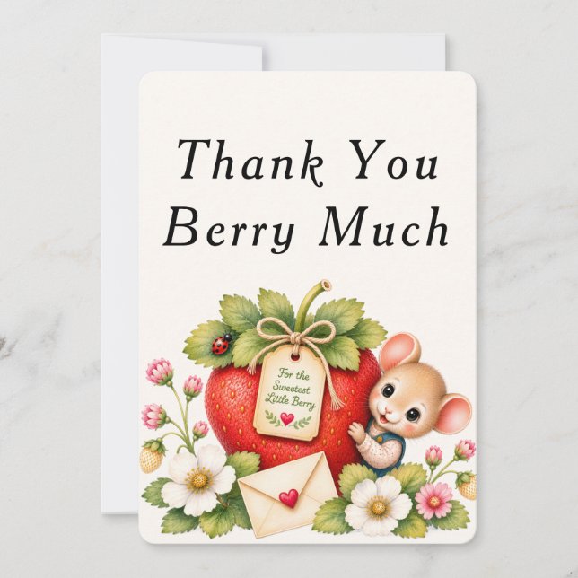 Vielen Dank Berry Much Karte (Vorderseite)
