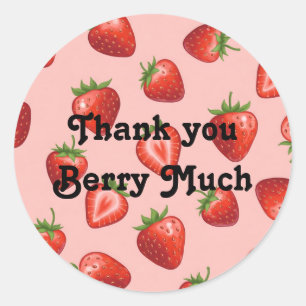 Vielen Dank Berry Much Runder Aufkleber