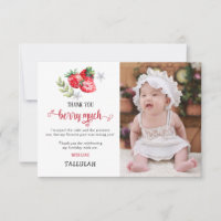 Vielen Dank, 'Berry Much' Strawberry Birthday Foto