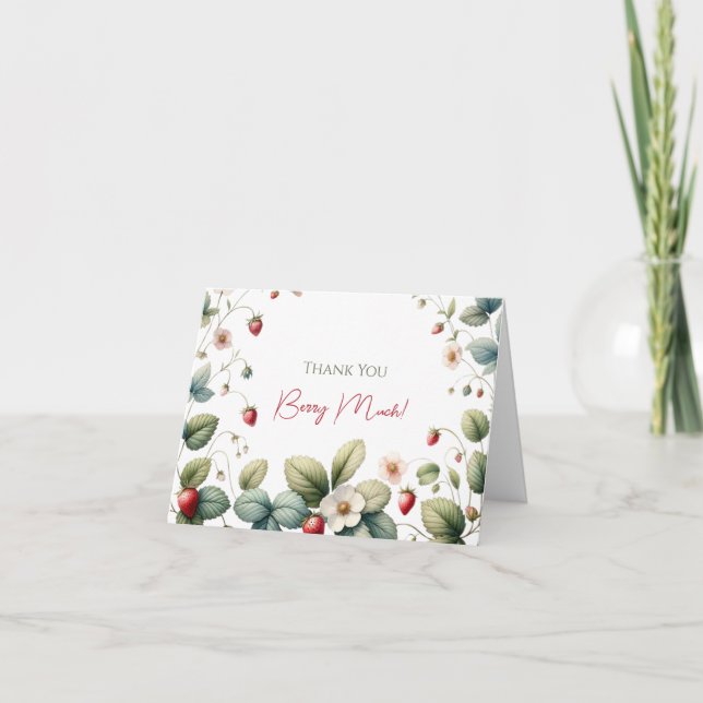 Vielen Dank Berry Much, Strawberry danke Ihnen Kar (Vorderseite)