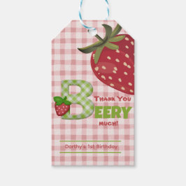 Vielen Dank Berry Much Sweet Strawberry Geschenk T Geschenkanhänger