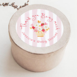 Vielen Dank, Berry Much Whimsical Baby Dusche Runder Aufkleber