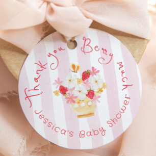 Vielen Dank Berry Much Whimsical Baby Shower Geschenkanhänger
